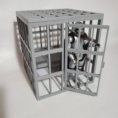1:12 Scale Jail Prison Cell W/Bench Diorama Prop Set for 6″ Figures. Model Kit