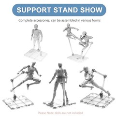 12Pc HG144 Adjustable Action Figure Display Holder Base Doll Model Support Stand