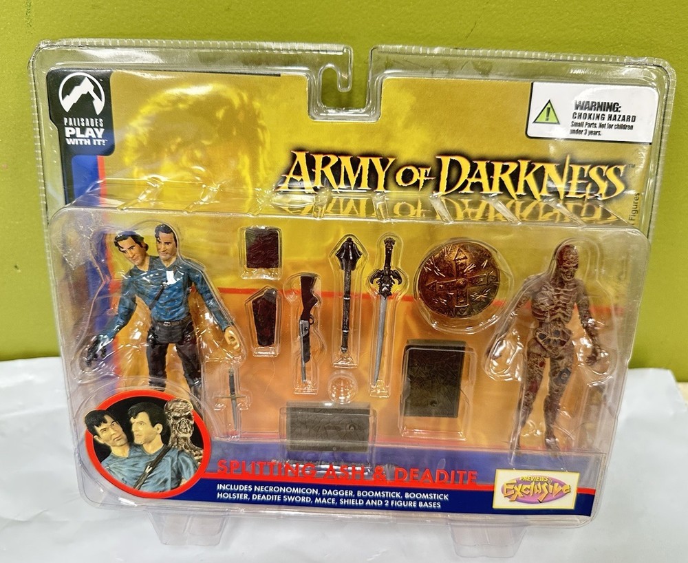 Vtg Army of Darkness Splitting Ash & Deadite 2004 Action Figure Set Sealed New