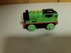 Thomas Wooden Railway Battery Powered Percy w Light Works! Good Condition