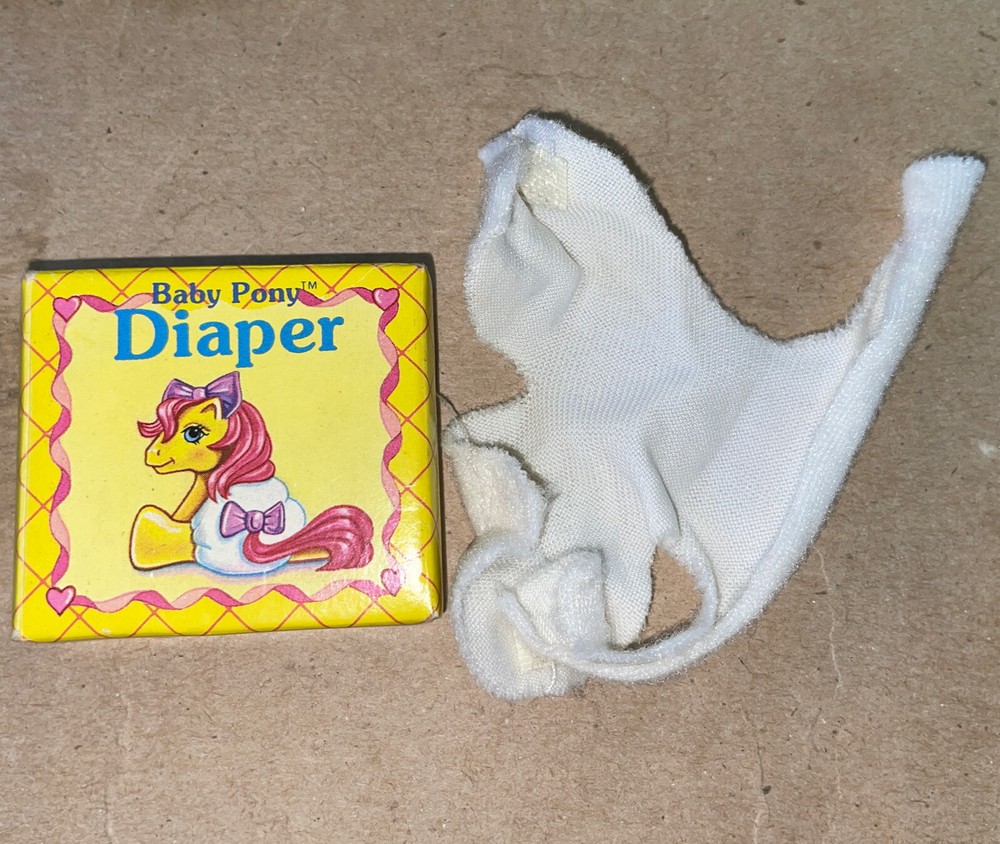 My Little Pony MLP G1 – White Baby Diaper And Box