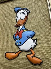 vintage Walt Disney 1960s DONALD DUCK puffy plastic Framed Wall Art
