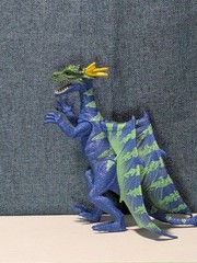 Kid Galaxy Poseable Dragon Figure | Blue & Green Dragon Action Toy