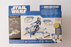 Star Wars Clone Wars Mandalorian Speeder with Mandalorian Warrior New Sealed