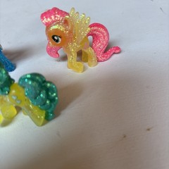 My Little Pony 1 1/2 Inch Transparent Glitter Figure 5 Piece- 2010-Blind Bag