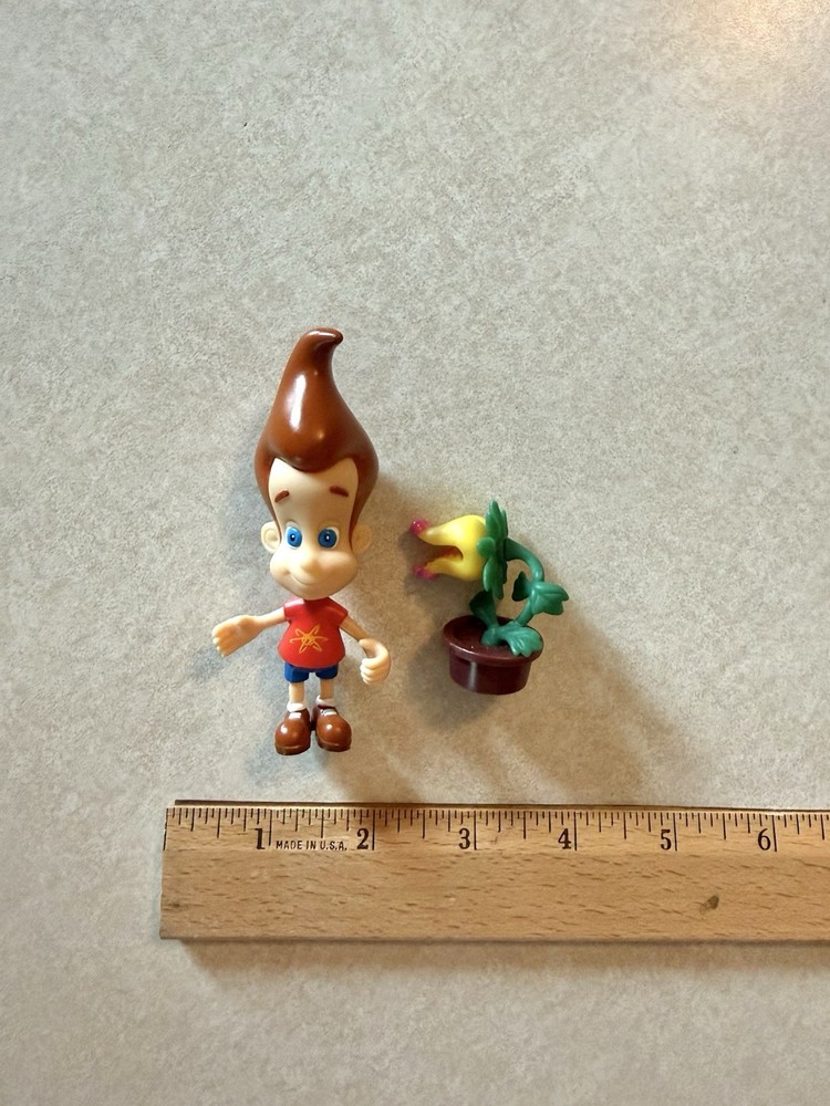 Mattel Jimmy Neutron Boy Genius Action Figure w/ Girl-Eating Plant Accessory
