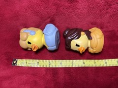 Disney Duckalooz Lot of 2 Just Play Rubber Ducks Belle Cinderella 3” Princess