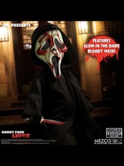 Mezco Living Dead Doll: Scream Bloody Glow-in-The-Dark Ghostface, 10″