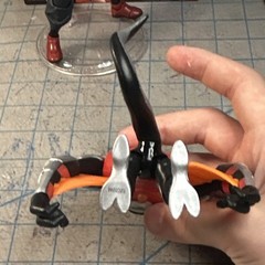 Ben 10 Moth Alien Action Figure Plastic Red Silver Black Orange