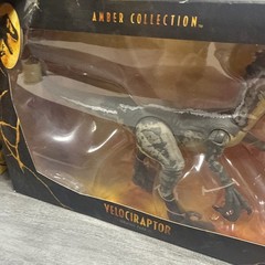 Mattel Jurassic Park Amber Collection Retired Velociraptor Lot JP3 Big One Tiger