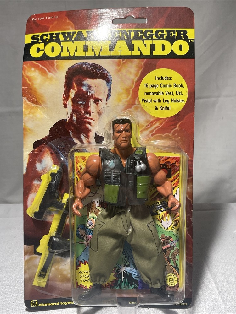 Vintage Schwarzenegger Commando Action Figure Diamond Toymakers 1985 GradedRare