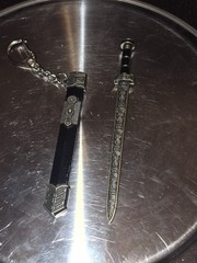 Set Of 7 Ancient Swords And Scabbards Model Keychain Accessory Set Brand New