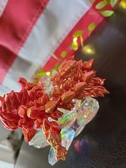 Red Orange 3D Printed Articulated Dragon Fidget Toy Flexible Full Articulated