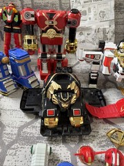 Power Rangers Megazord Lot HUGE Tigerzoid Thunderzoid Helmets Swords