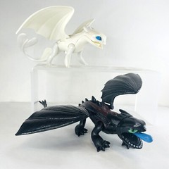 How to Train Your Dragon 9.5″ Toothless and 6.7″ Lightfury 2 Figures Set BULK