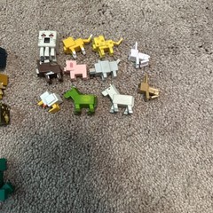 Large Minecraft Action Figure Lot Mixed Characters Blocks Varies Sizes
