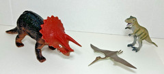 Lot of 9 Dinosaur Toy Animal Figure Tyrannosaurus Rex Stegosaurus Triceratops