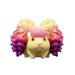 Qualia Blind Box Gacha Guinea Pig Glam Hair Mini Animal Figure 1 Random Toy