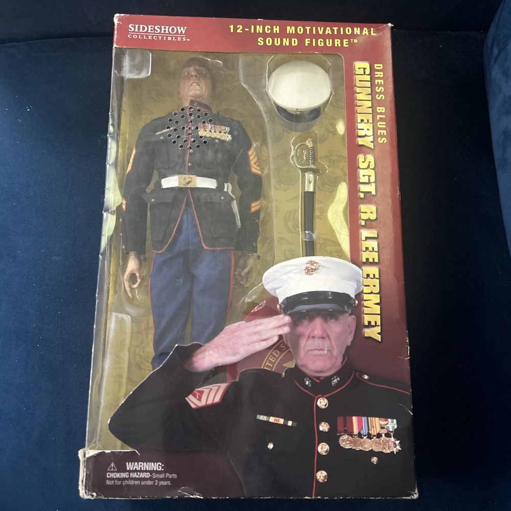 New Gunnery Sgt R. Lee Ermey 12” Dress Blues 2006 Talk Figure Collector Edition