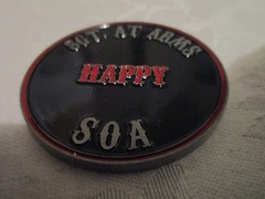 Sons of Anarchy Mezco Challenge Coin Sergeant SGT At Arms Happy Lowman Mayans MC