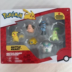 Pokemon Battle Figure Multi-Pack 6 Figures Pikachu Cleffa Riolu Chikorita Joltik