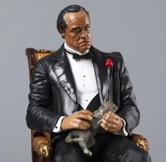 The Godfather Don Vito Corleone Action Figure 6″ Marlon Brando Statue Chair & Ca