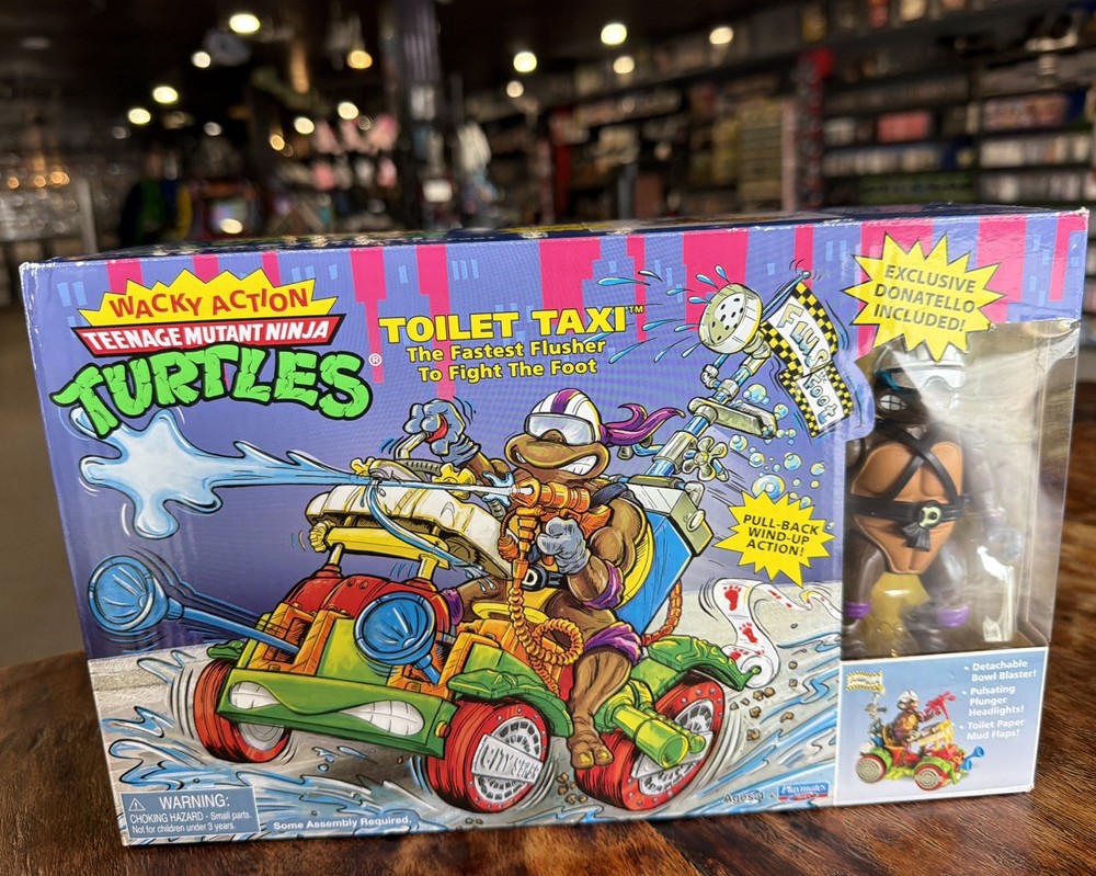 TMNT Toilet Taxi Donatello Wacky Action Playmates #84304 New In Box
