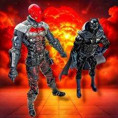Batman: Arkham Knight Red Hood 7” & Marvel Black Planter 6” Collectible
