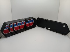 Retro Go Bots logo light box sign display for vintage gobots collection display