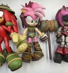 Jakks Pacific Sonic Prime Gnarly Knuckles Thorn Rusty Rose Figures Lot Netflix