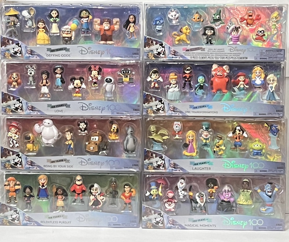 Disney 100 Celebration Figure Pack 100 Years of Magical Moments Set Of 8