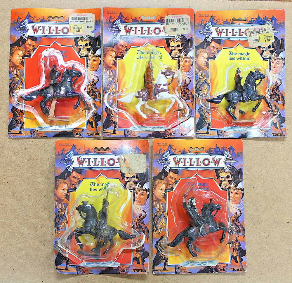 Complete Set of Five Willow Characters w/ Horses – 1988 Tonka – New on Card NOC