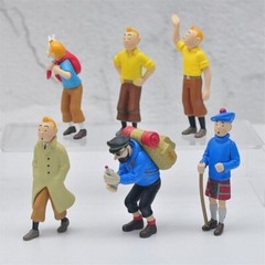 The Adventures of Tintin Series#3 6 PCS/Set Action Figures each w/Factory Tag