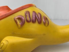 Vintage 1960s Flintstones Dino Pull Toy Large Plastic Hanna Barbera 19in