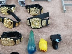 Lot WCW WWE WWF Aew Raw Smackdown Wrestling Action Figure Accessories Title Belt