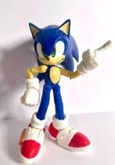 JAKKS Pacific CUSTOM Sonic the Hedgehog 4″ Action Figure 3D PRINTED