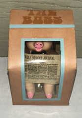 The Boss Pig In Suit On Hard Plastic Mini Action Figure Wall Street Journal NOS