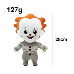 IT Pennywise Plush Toy 28cm/11in Soft Stuffed Horror Collectible Gift