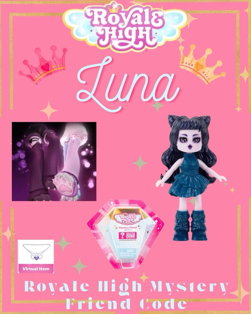 Royale High Mystery Friends Luna Kitty Claw Heels Code ONLY – RARE