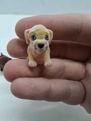Three Vintage Puppy In My Pocket Figures, Gabby Chihuahua, Brown Lab