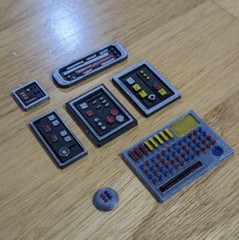 7x Control Panels for 3.75 IN FIGURE DIORAMA
