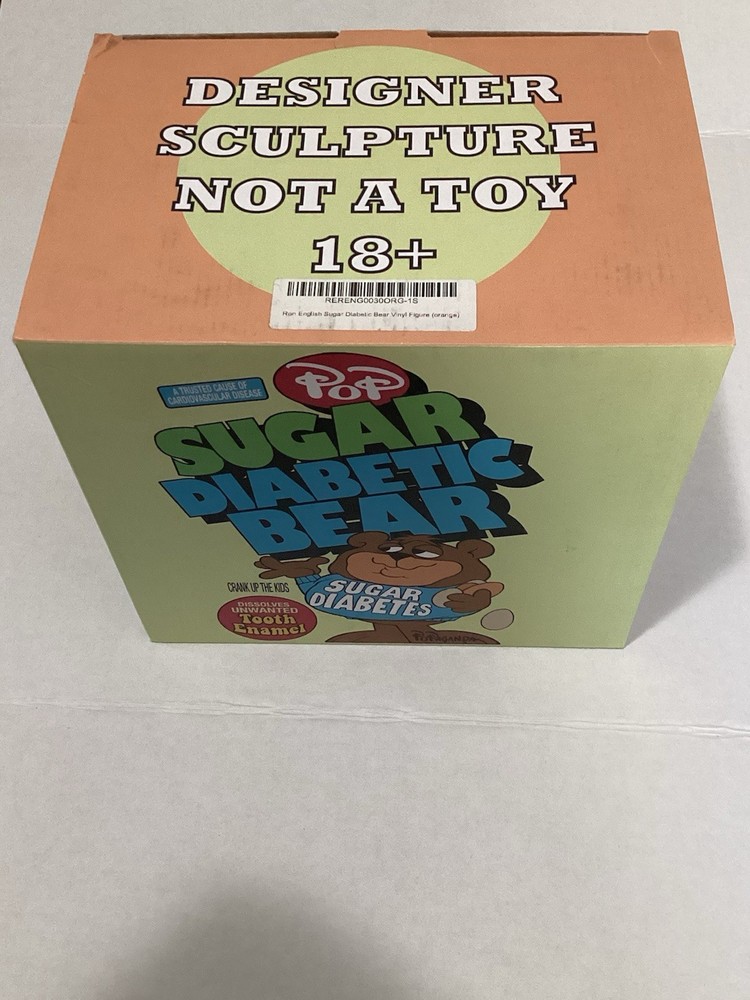 Ron English Sugar Diabetic Bear Vinyl Figure (Orange)