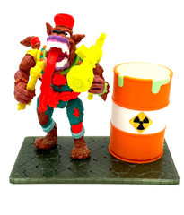 Toxic Crusaders Toxie STAND with lighted toxic glow in the dark barrel NO FIGURE