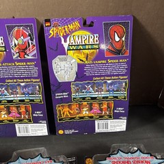 COMPLETE SET VAMPIRE WARS ACTION FIGURE LOT SPIDER-MAN BLADE MORBIUS NEW TOY BIZ