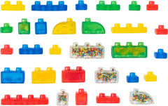 Jelly Blox Stash ‘N Stack 2-In-1 Storage Case with 30 Blocks | Toddler & Prescho