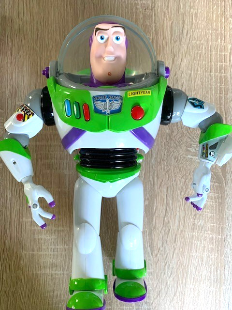 Disney Pixar Buzz Lightyear Toy Story Figure English TALKS LIGHTS SOUNDS