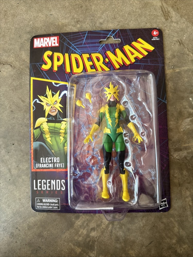 FREE SHIPPING Spider-Man Marvel Legends Electro (Francine Frye) 6-Inch AF HASBRO