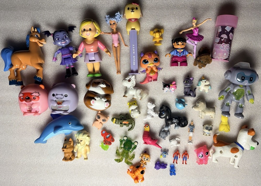 Various 45+ Toy Figurines As Shown Animals Dolls