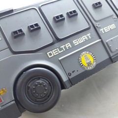 Vintage Robocop Delta Swat Team Police Van Armored Vehicle Figure Playset Truck