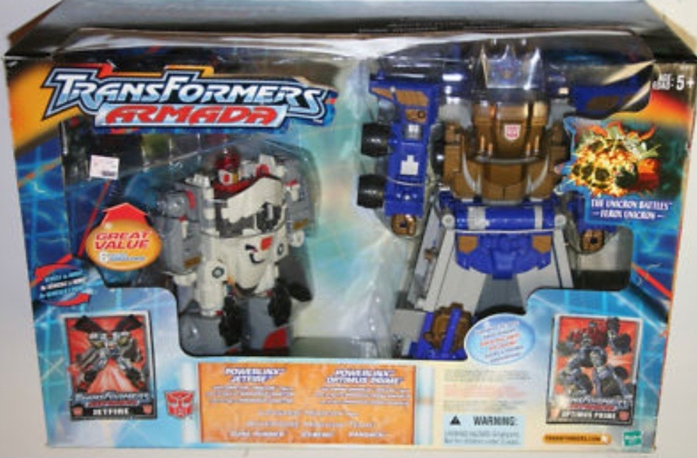 Transformers Armada Powerlinx Optimus Prime and Jetfire giftset K mart special